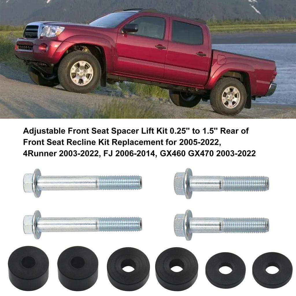 Adjustable Front Seat Spacer Lift Kit 0.25   to 1.5   Rear of Front Seat Recline Kit Replacement for Tacoma 2005 2022,