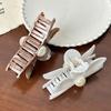 Timeless Style Retro Flower Hair Claw Clips Crafted With Premium Finish Pearl