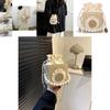 Stylish Woven Bucket Bag For Women Chic Shoulder Bag With Inner Pocket Beige Fashion Handbag