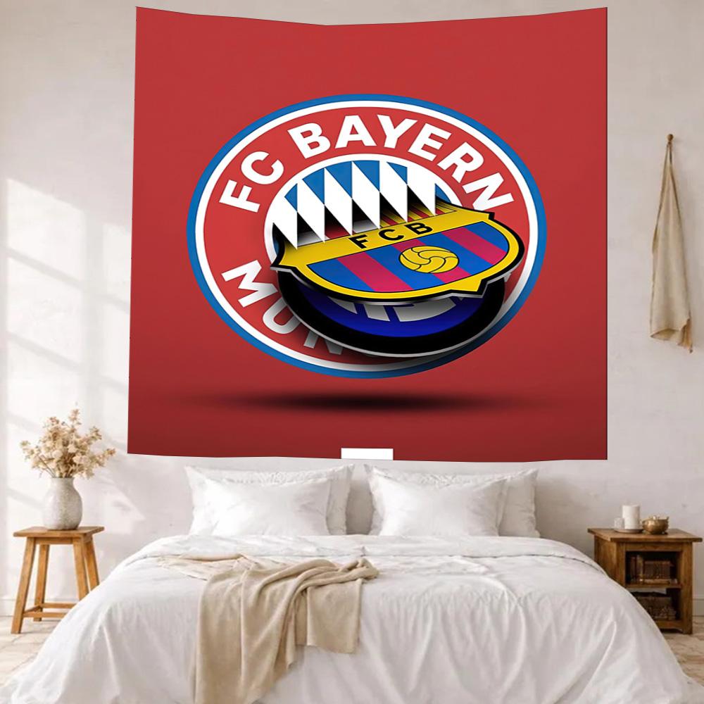 Fc Bayern Munich Wall Decor Tapestry Art For Pet Memorial Birthdaywedding Party Backdrop Family Gift