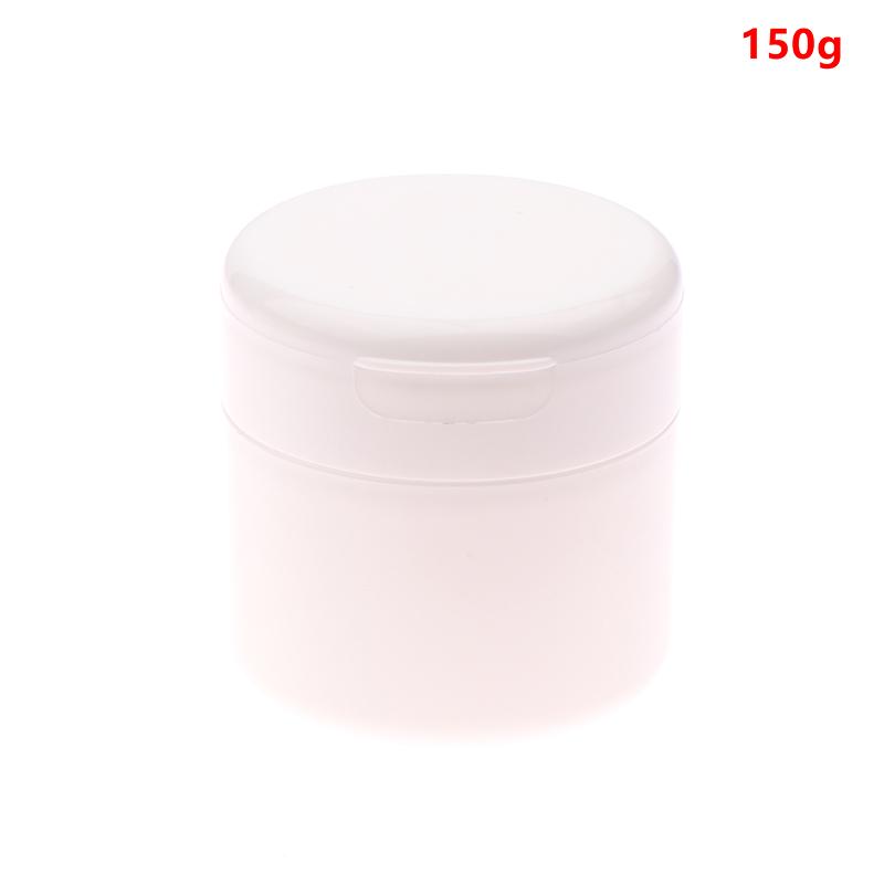 100/150g Flip Cover With Spoon Refillable Bottles Empty Makeup Jar Pot Travel Face Cream Lotion Cosmetic Cotton Pad Container