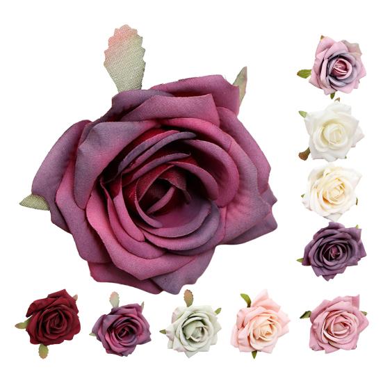 3Pcs Minimalist Simulation Rose Head Decorative Beautiful Increase Vitality Simulated Flower