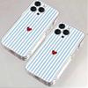 Phone Case For Xiaomi Redmi Note 14 Pro 13 12S 11 12 Pro Plus Redmi 14C 13C 12C Pastel Striped Heart Clear Shockproof Soft Cover