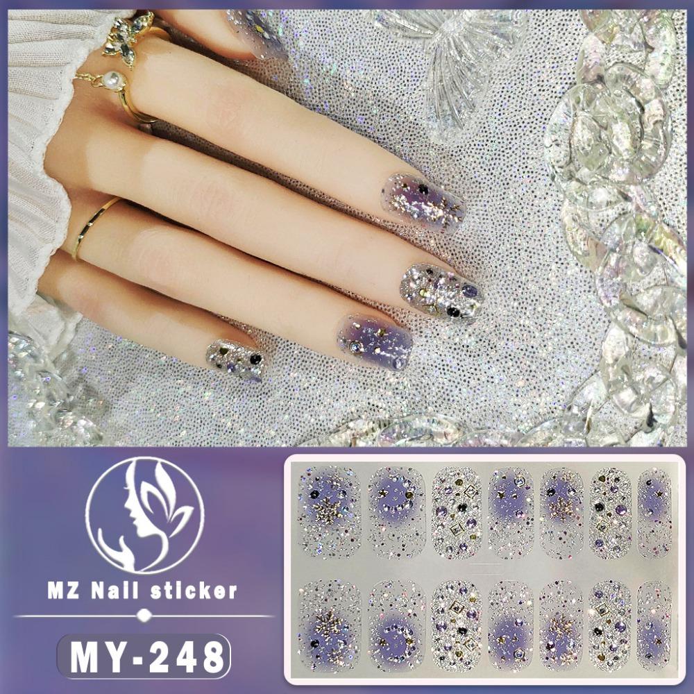 Three-dimensional Waterproof No-bake Gel Nail Polish Film Full Sticker European and American Sexy Nail Film Paper Nail Film Paper