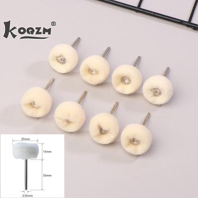 10Pcs/lot Mini Wool Polishing Head 3mm Shank Buffing Wheel Polish Brush Drill Rotary Abrasive Brush Hand Grinding Buffing Tools
