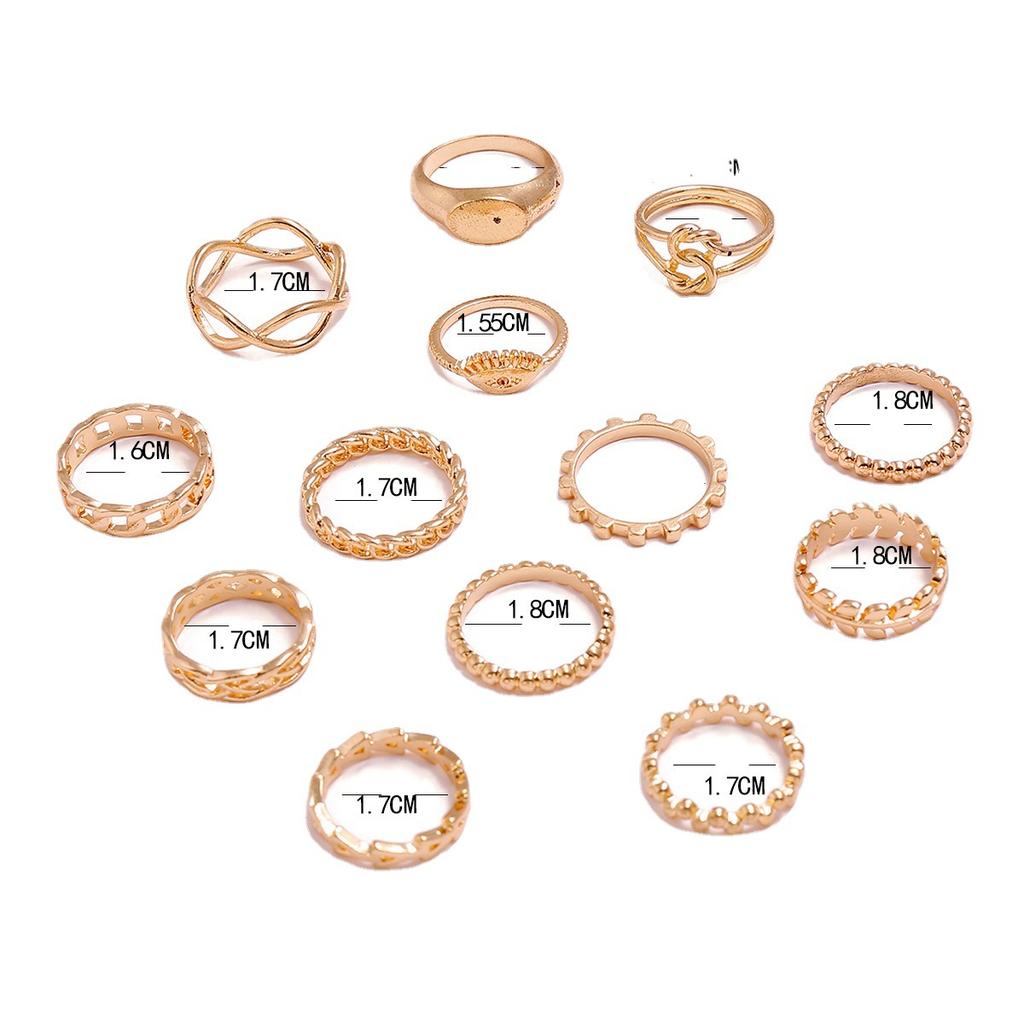 New Alloy Joint Ring Creative Eye Arrow Women's Trend Ring Set 13-piece Set
