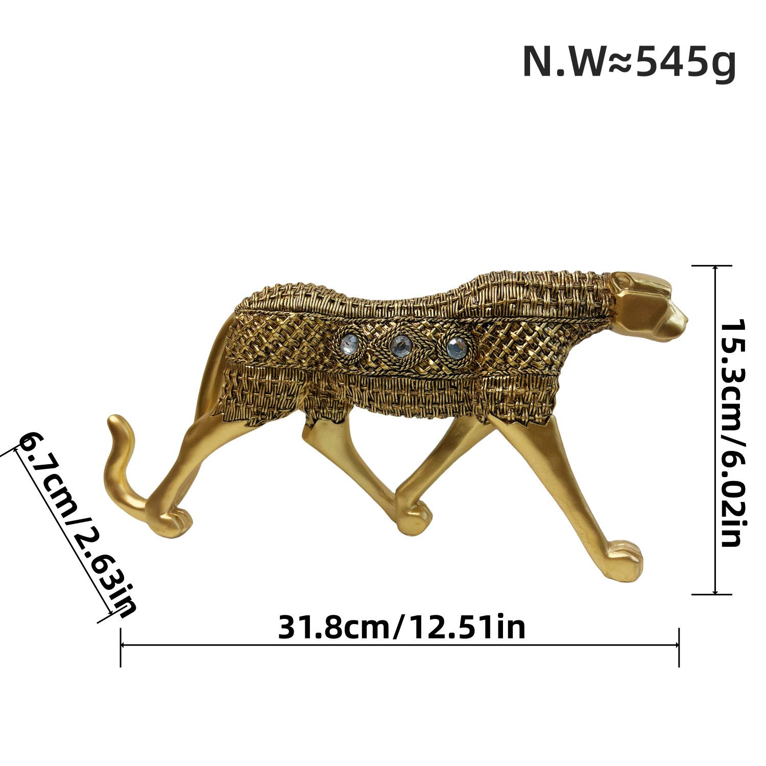 Resin Wax Leopard Home Living Room Work Model Room Decoration Craft Ornaments Creative Design Decoration Durable