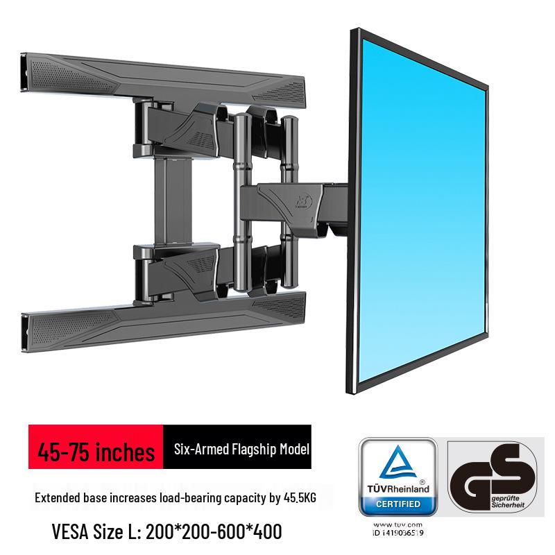 Universal Retractable Rotating TV Wall Mount for Xiaomi, Hisense, Huawei, Skyworth, TCL