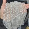 5A Natural Rock Quartz Beads Round Loose Spacer White Crystal 4 6 8 10 12MM Pick Size For Jewelry Making Bracelet Necklace