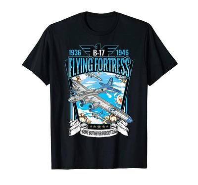 Vintage B17 Flying Fortress WW2 Heavy Bomber Aviator Gift T-Shirt Men Cotton O-neck Tshirt Hip Hop Tees Streetwear Harajuku