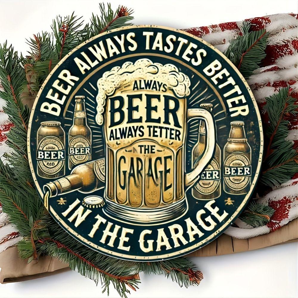Segno in Latta Metallico Birra Decorazione Murale 20x30cm