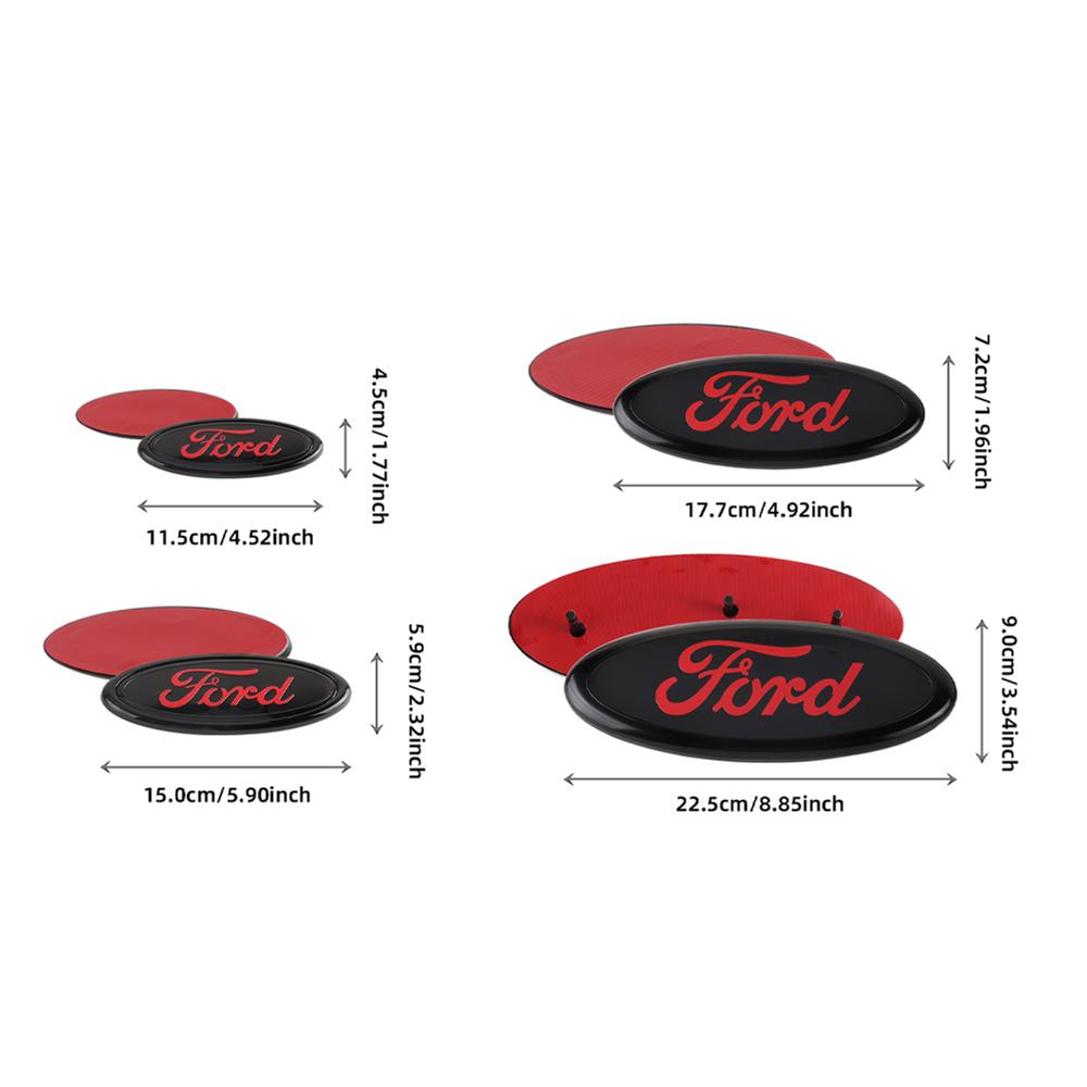 Car Rear Trunk Front Grill Sticker For Ford Grille Emblem Logo Hood Badge Focus Kuga MK7 MAX Fiesta Ranger Mondeo Mustang Escape