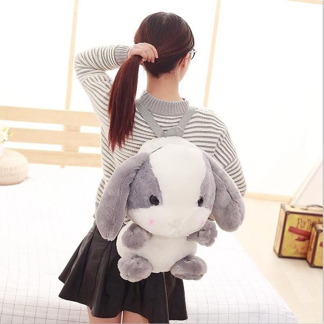 Big Size 50cm Lovely School Backpack Kawaii Rabbit Plush backpack Japan  Plush Bag Soft Toys for Girls Birthday Gift