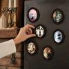 Niche Home Ornaments Halloween Dark Style Refrigerator Magnet, Retro Gothic Oval Photo Aesthetic Decor Frame Decorative Magnetic Sticker