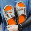 Fashion Men Casual EVA Soft Sole Slippers Trend Thick Platform Outdoor Beach Shoes Couple Indoor Home Slides Bathroom Non-slip Slides