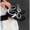 Damen Casual Ballerinas 2025 Sommer Neu Atmungsaktiv Leicht Bequem Mary Jane Schuhe Rutschfest Mode Gekreuzt Ballerinas
