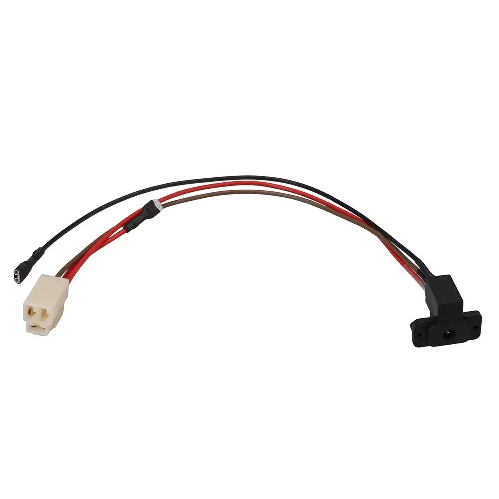 Children's Electric Car Charger Socket With Wire Replacement 6V/12V/24V Round Charging Port Connects Wiring Harness And Fuse
