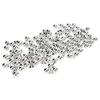 50PCS Fishing Double Rattle Metal Sea Fishing Attractor Bell Beads with Plastic Case for Luring Fish Silver