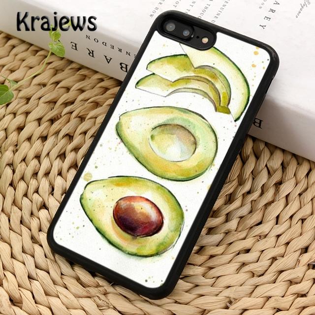 Krajews avocado Pattern Soft Phone Case Cover For iPhone 16 15 SE2020 14 6 7 8 plus 11 12 13 pro max coque Shell Fundas