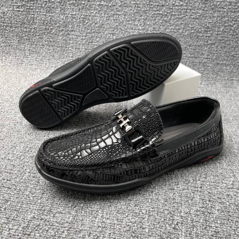 First layer cowhide men's leather shoes Doudou shoes genuine leather men's casual leather shoes medium men's shoes