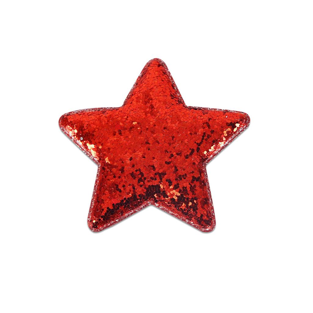 Children's Five-pointed Star Hairpin Independence Day Party Decoration Accessories Red Blue Sequin Star Hairpin
