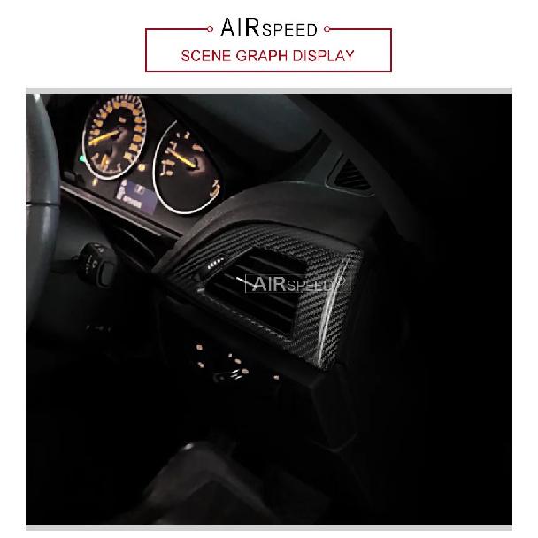 Hard Dry Carbon Fiber For BMW F20 F21 F22 1 2 Series 2012 2013 2014 2015 2016 Car Dashboard Panel Air Outlet Sticker LHD RHD