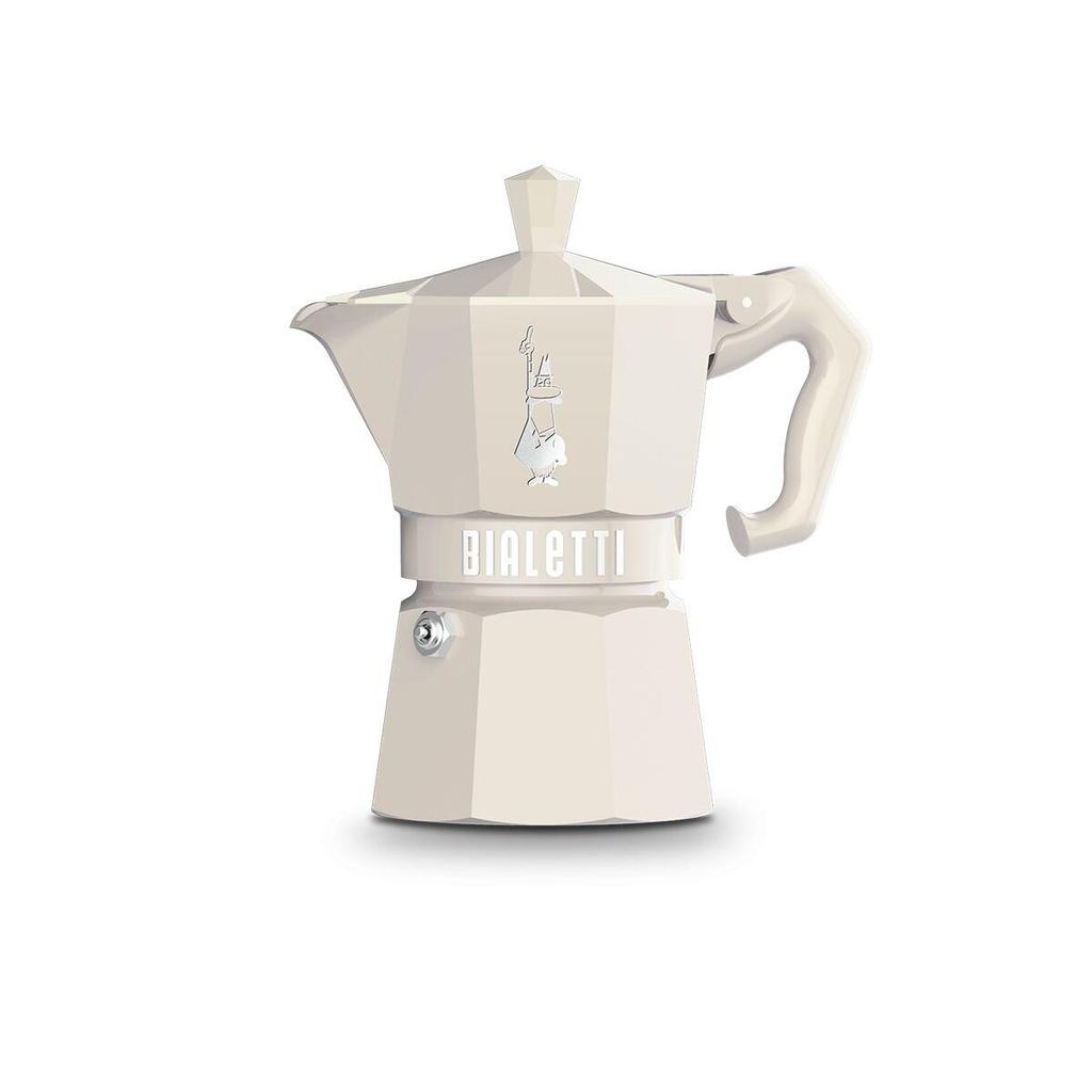Bialetti Moka Exclusive Stove-Top Coffee Maker 3 Cups Cream