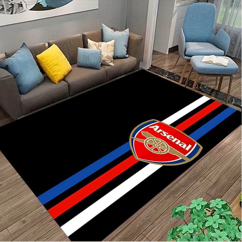 [1pc Football Club Office Chair Carpet] Digital Printed Area Rug for Home & Game Room Use, Soft Indoor Sofa Chair Mat