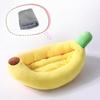 Washable Cartoon Banana Pet Bed for Small/Medium Dogs & Cats - All-Season Use
