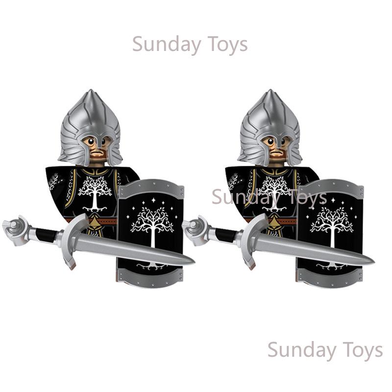 Kids Toys Medieval Classics Fantasy Film Figures Gondor Soldiers Ancient Mini Equipment Model Boys Birthday Gifts Blocks