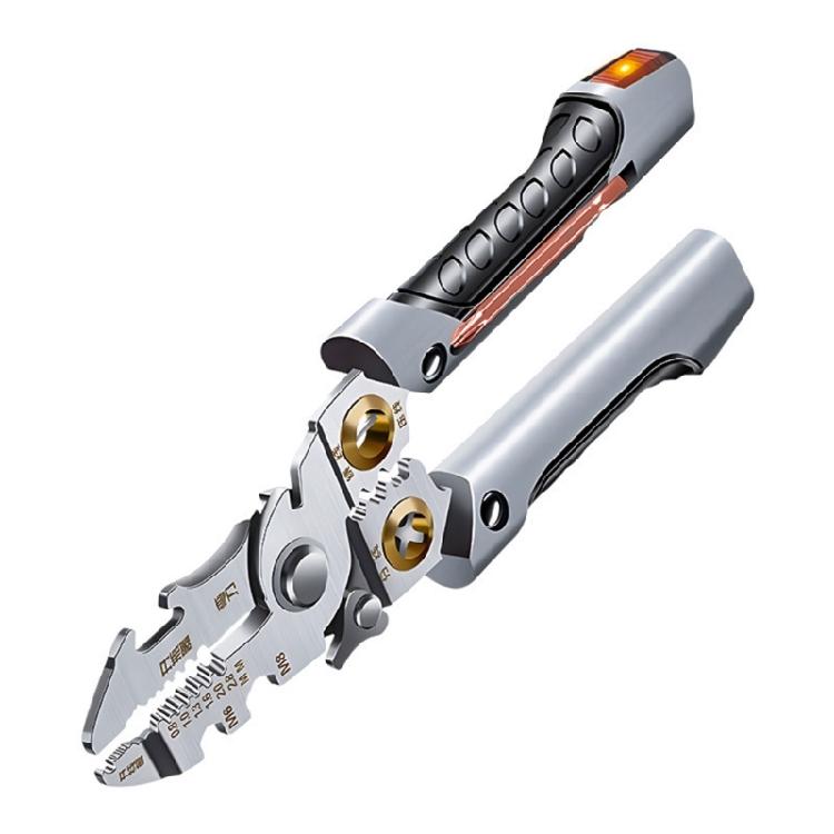 Стриппер 21 в 1 Стрипперные клещи для резки и снятия изоляции проводов с функцией измерения напряжения 1
