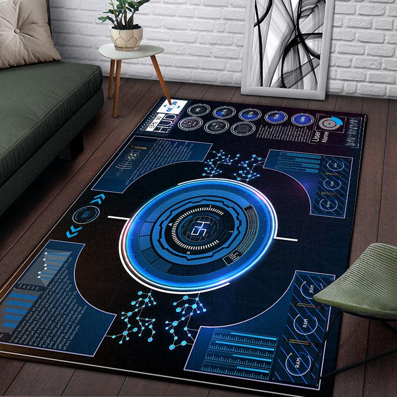 Racing Dashboard Cool Pattern Decorative Square Rug Modern House Living Room Floor Matte Bedroom Carpet Art Poster Mat Fans Gift
