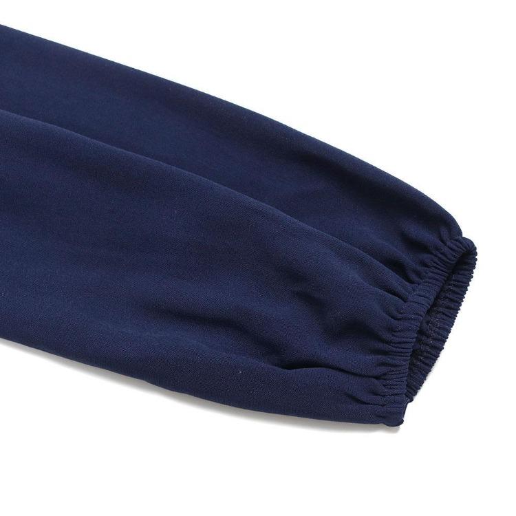 Sommer Damen Baumwolle A-Linie Freizeitkleid Schmetterlingsärmel Volle Länge Mid Calf Umlegekragen