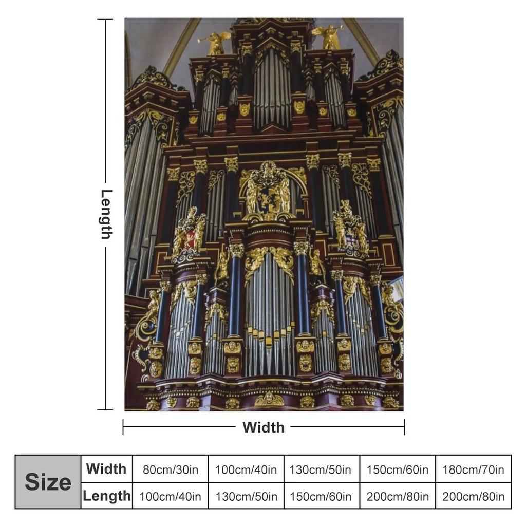 Rose Wood England Bath Abbey Pipe Organ Throw Blanket For Sofa Furry Blankets