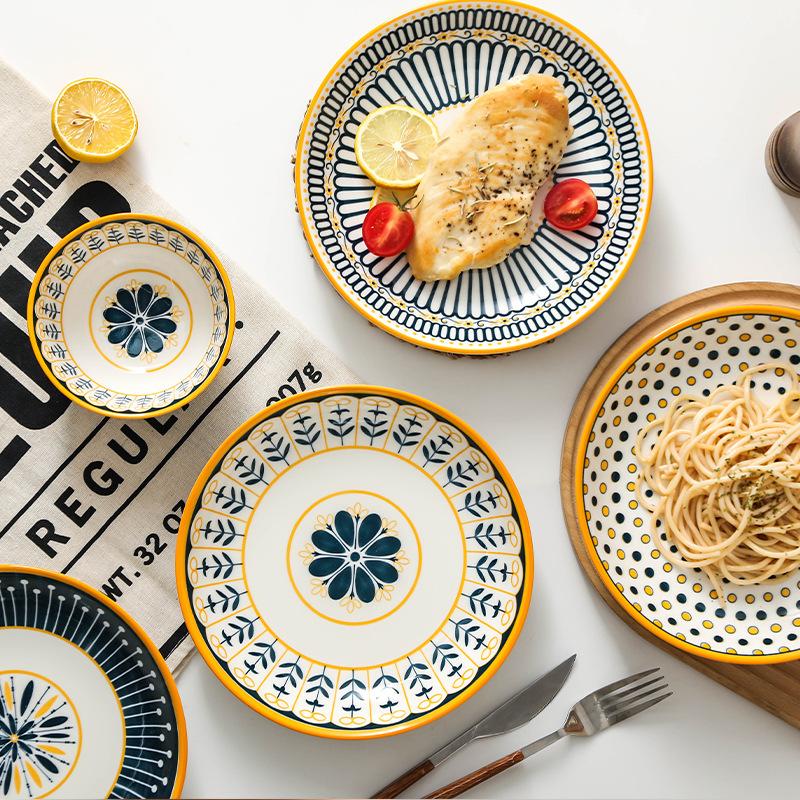 Nordic Ceramic Bowls And Plates Are Good-Looking Rice Bowls, Soup Plates, Vegetable Plates, Bowls, New Tableware For Home Use