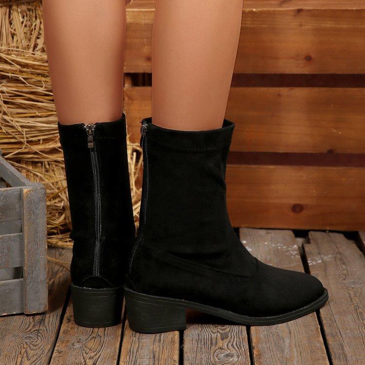 Dámské lehké módní sto měkké elastické pohodlné kotníkové boty tlumící nárazy protiskluzové ležérní sportovní martensky