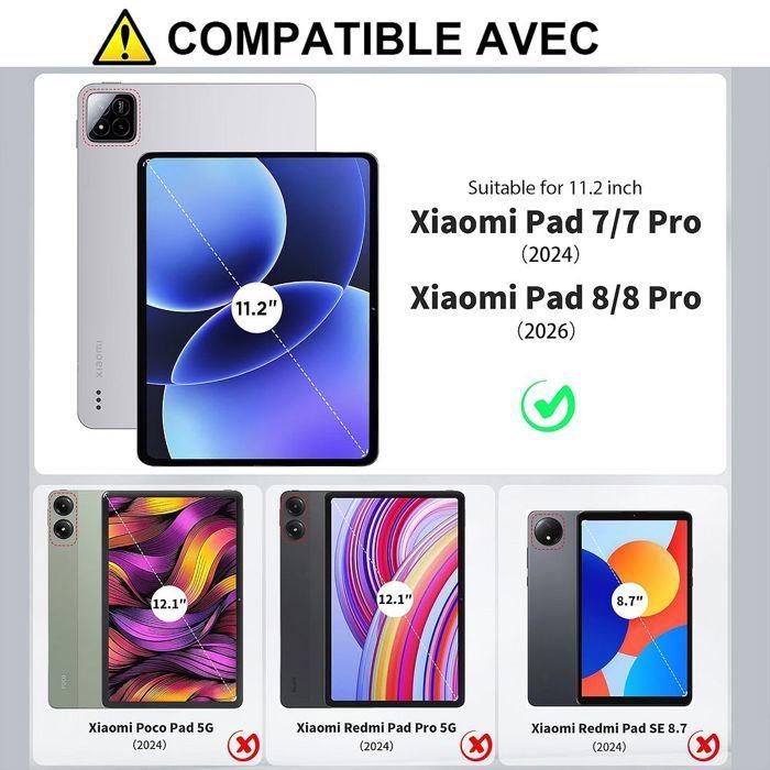 Case + Tempered Glass for Xiaomi Pad 8 /8 Pro/7/7 Pro/9, Rotating Synthetic Leather Embossed Tree Purple