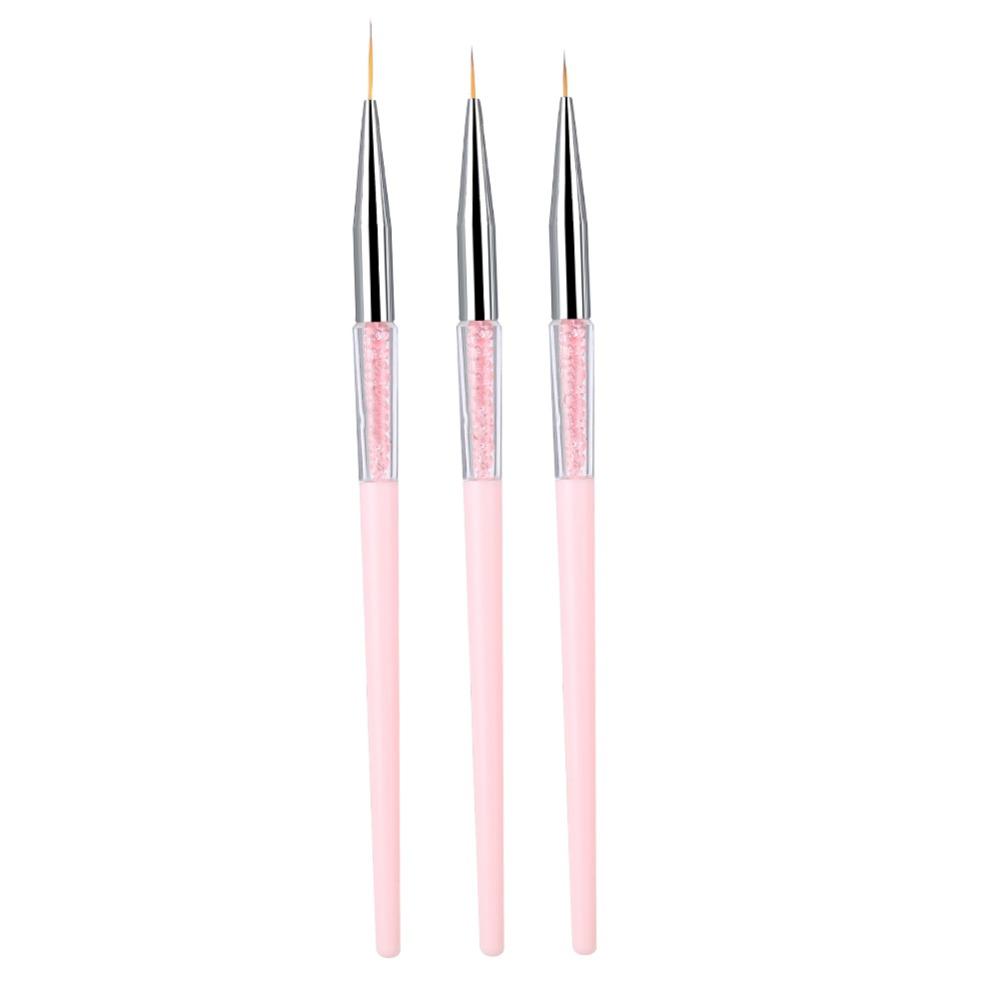 3pcs Delicate Nail Art Dotting Liner Brush Fine Detail Nail Art Brush Nail Art Design