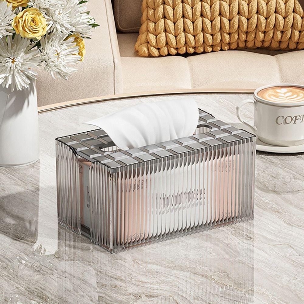 Plastic Luxury Napkin Holder Large Capacity Napkin Storage Box Tissue Storage Organizer  Bathroom