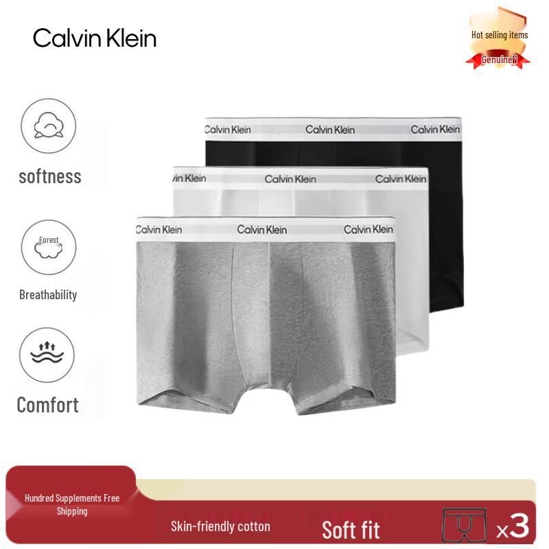 Calvin Klein Men's 3-Pack Low-Rise Boxer Briefs