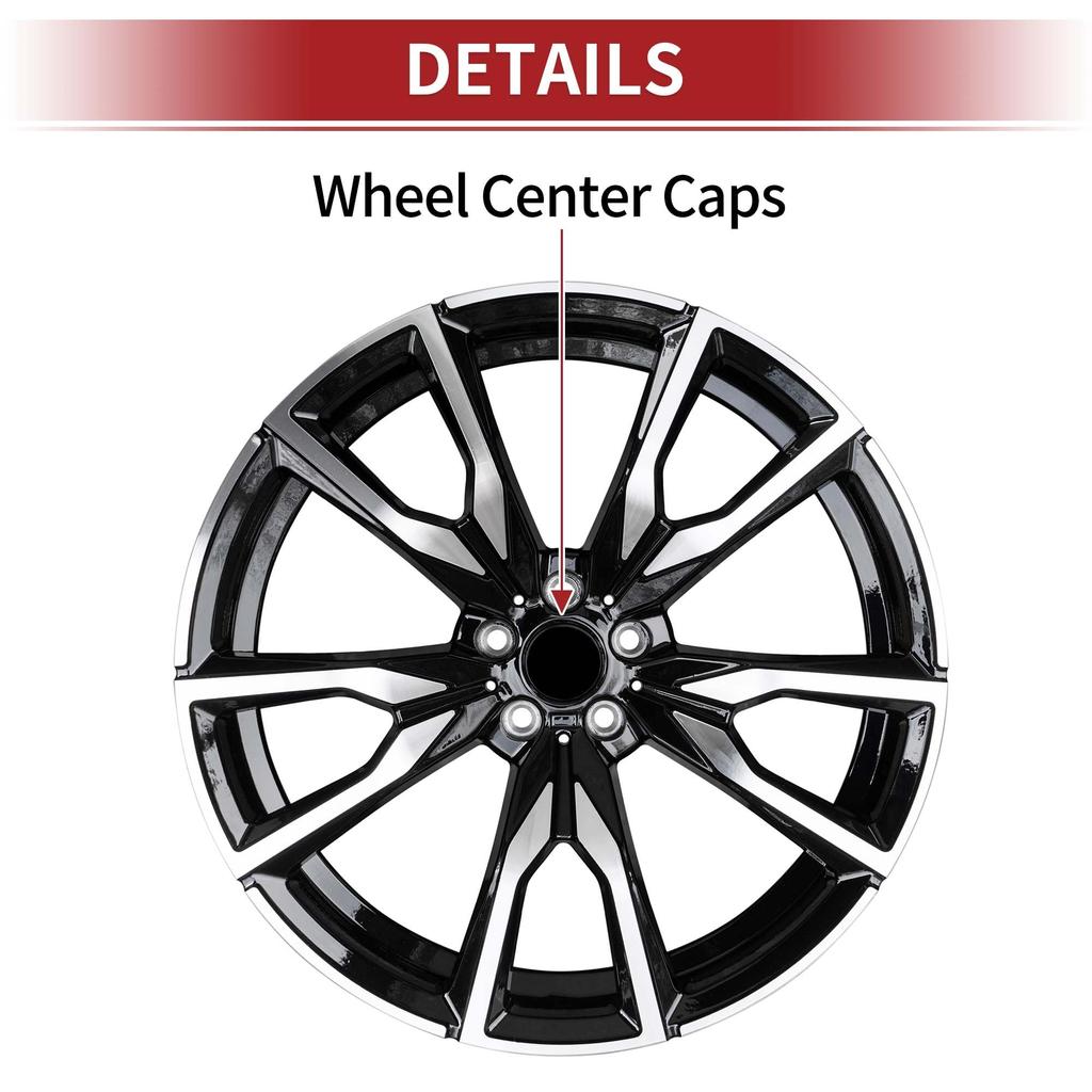 ACROPIX 60mm 2.36" Carbon Fiber Pattern Silver Tone Universal Car Wheel Hub Center Cap