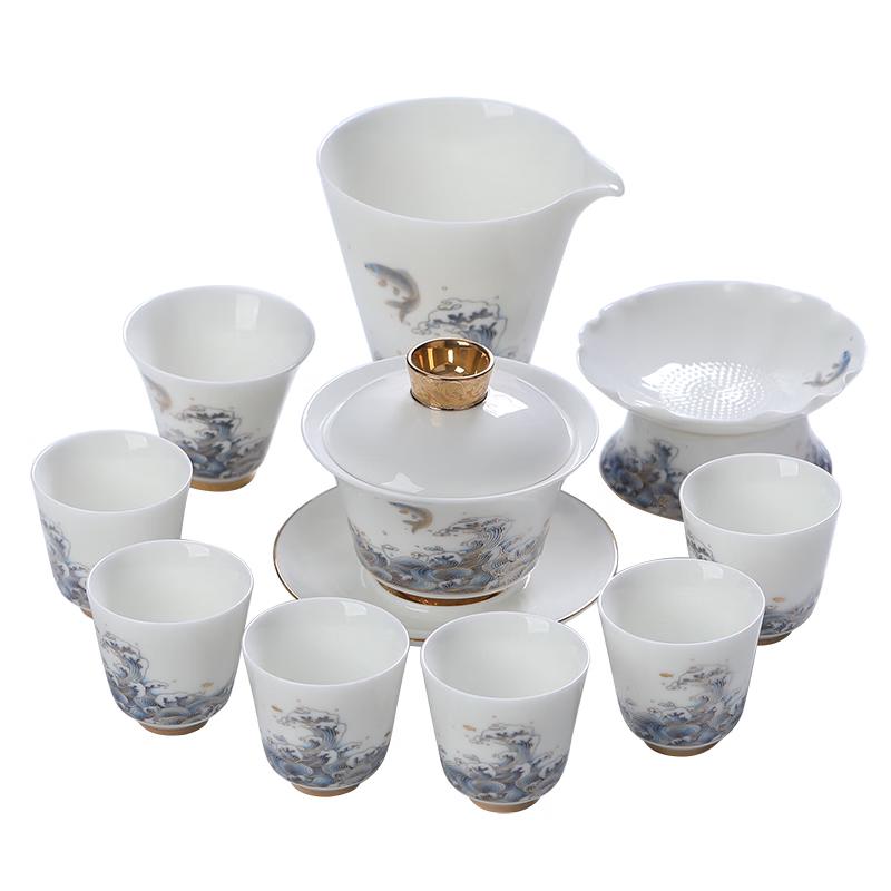 Yuanqingjiasheng Hand-Painted Ceramic Kung Fu Tea Set