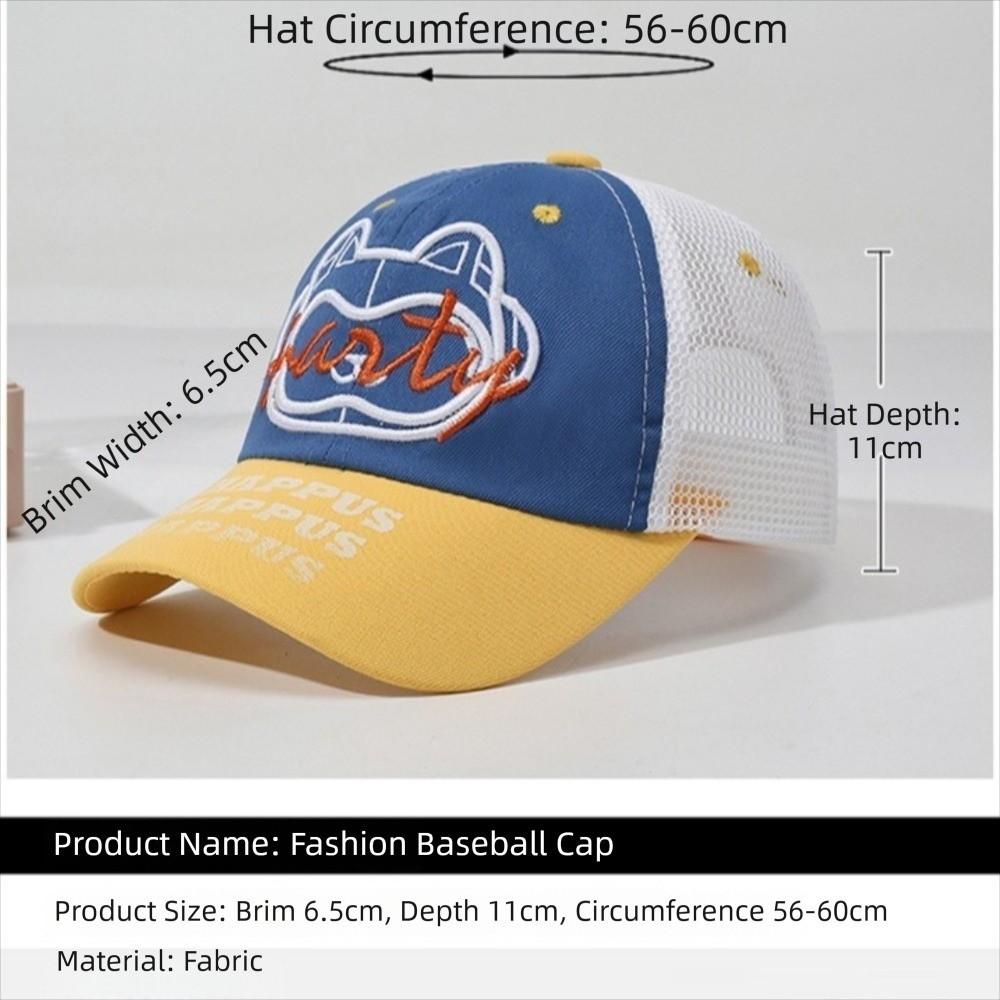 Outdoor Breathable Mesh Baseball Cap Retro Style Letter Embroidery Duckbill Cap Versatile Design Trucker Cap Unisex Wear