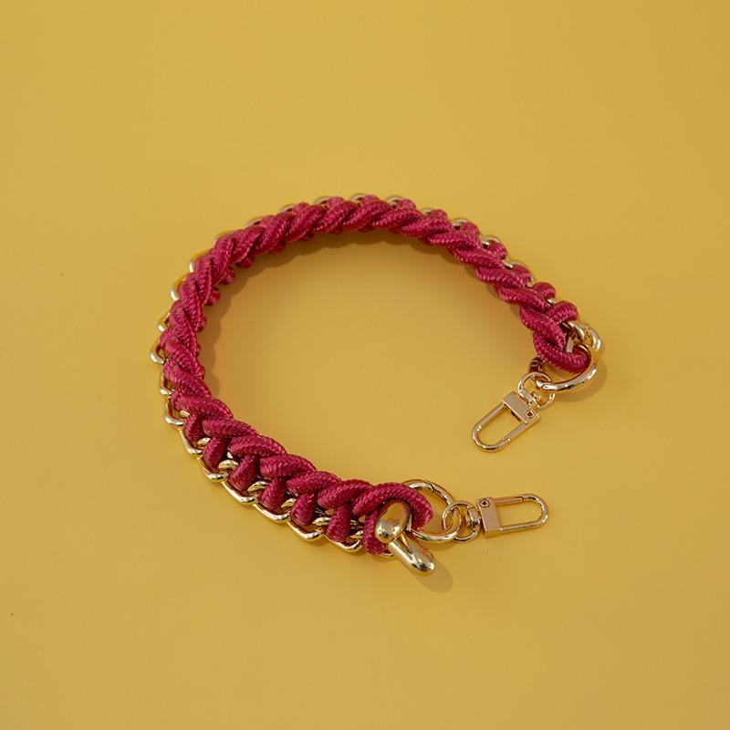 DIY Lady Handbag Braided Bag Straps Handmade Rope Woven Design Short 40cm Length Bag Strap Easy Matching Chain Shoulder Bag Belt
