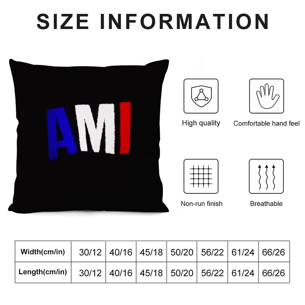 Fashion Luxury A-Ami Brand Cushion Cover Pillowcase Ultra Soft Skin Friendly Fabric Cloud Like Comfort & Concealed Zipper