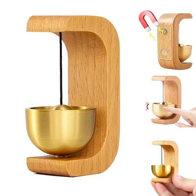 Nieuwe Magnetische Windgong Eenvoudige Houten Entree Deur Deurbel Hangende Decoratie Huis Bureau Ornamenten Vakantie Verhuiscadeaus