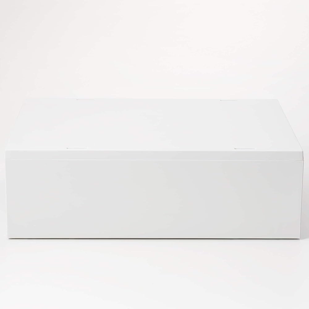 MUJI Recycled Polypropylene Small Item Storage Case, Medium, 2 Drawers, White Gray - Approx. W26 x