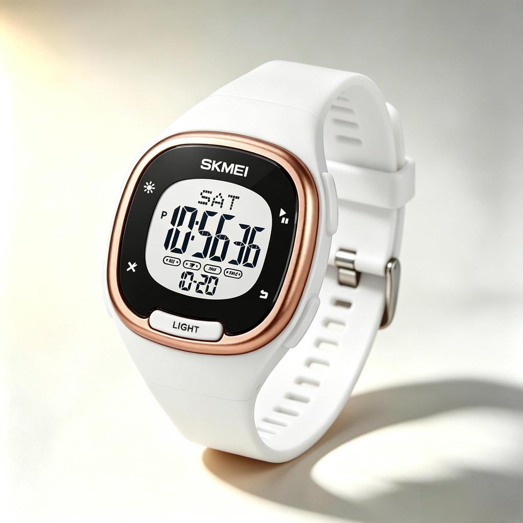 Unisex Digital Watch SKMEI Square Rose Gold Retro 1959