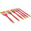 6Pcs Flat Brushes Nylon Hair Oil Acrylic Special Painting Professional Tools Red