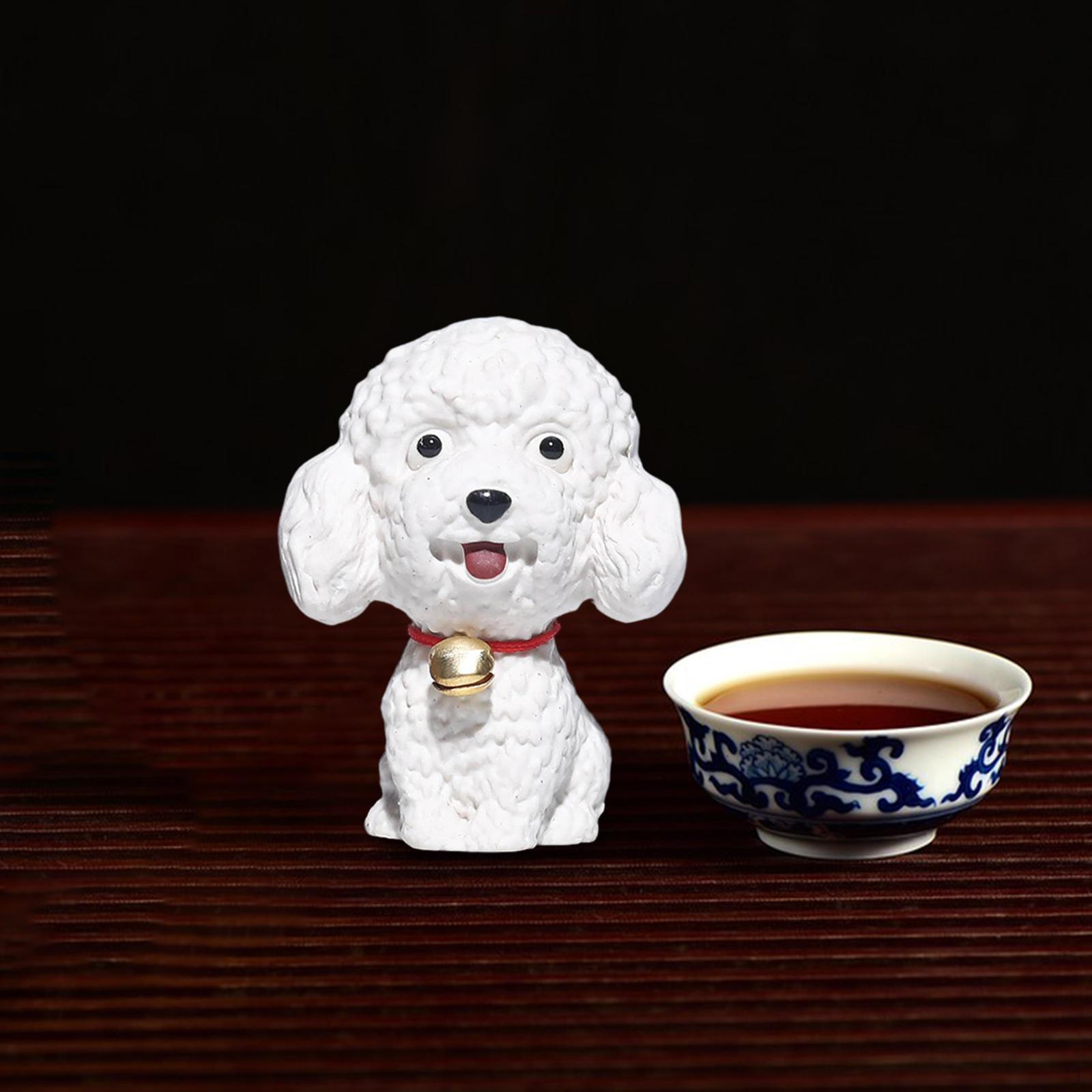 

Статуя собаки, чай, домашнее животное, скульптура, украшение для стола в спальне, центральные украшения белый